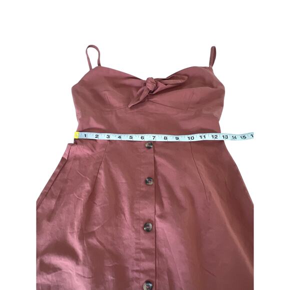 Derek Heart Clay Cotton Sundress Mini Summer Dress Junior Size Small Smocked - Picture 7 of 9